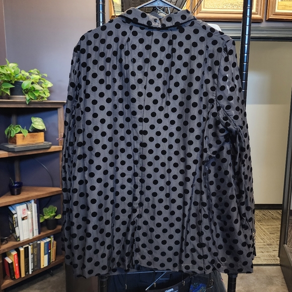 J CREW COLLECTION Parke Blazer in Black Velvet Polka Dot Sheer Suit Jacket 16 - Picture 2 of 6